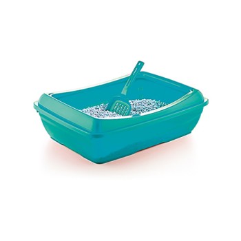 Λεκάνη γάτας με φτυαράκι μπλε