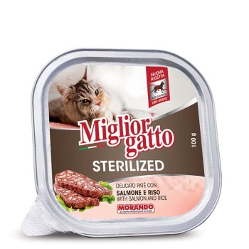 Miglior Gatto Sterilised Πατέ Σολομό & Ρύζι 100gr