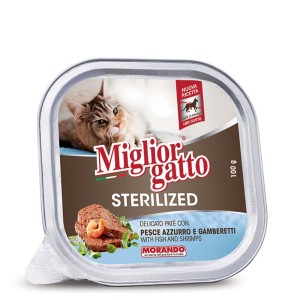 Miglior Gatto Sterilised Πατέ Ψάρι & Γαρίδες 100gr