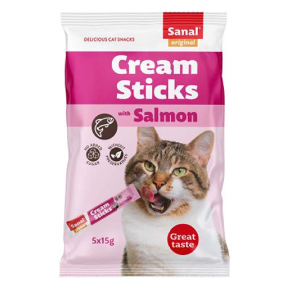 Sanal cat Cream Sticks with Salmon 75gr