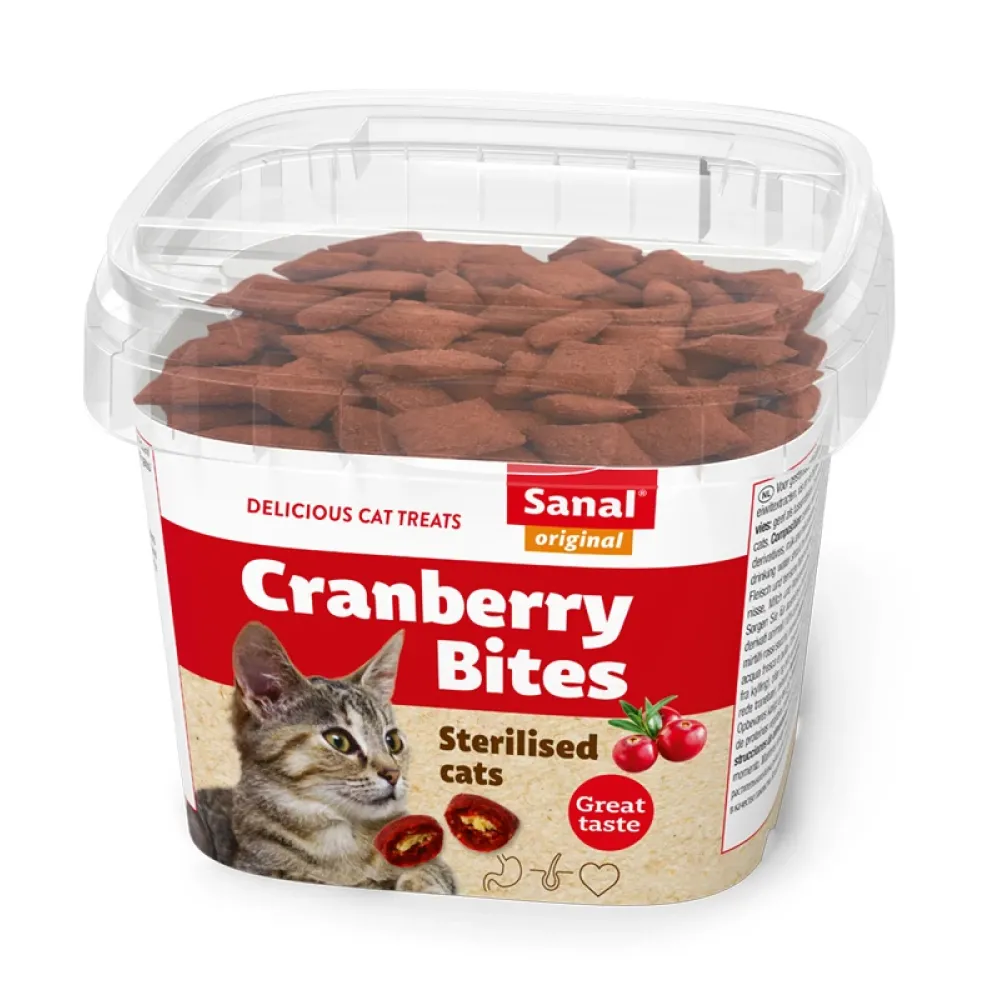 Sanal Cranberry bites για στειρωμένες γάτες 75gr