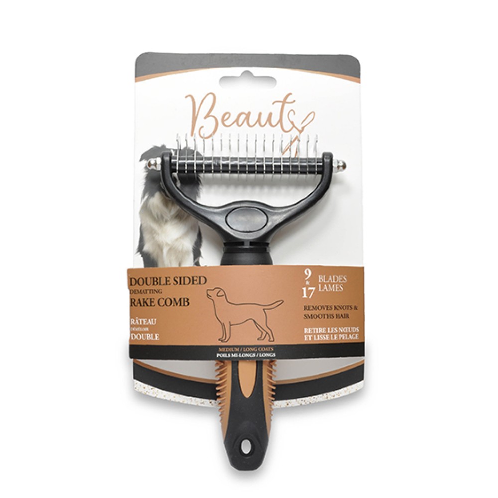 Beauty Χτένα γκανιότας διπλής όψης: αφαιρεί τους κόμπους και λειαίνει τα μαλλιά