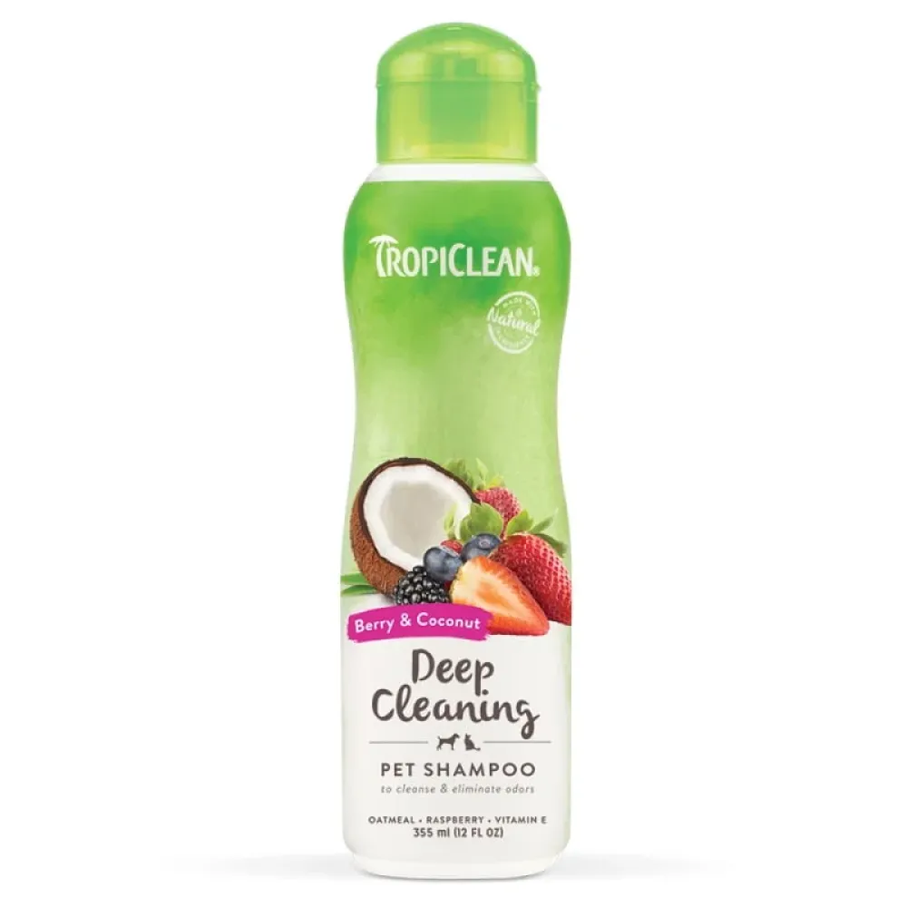 Tropiclean Deep Cleaning Shampoo Μούρα & Καρύδα 355ml