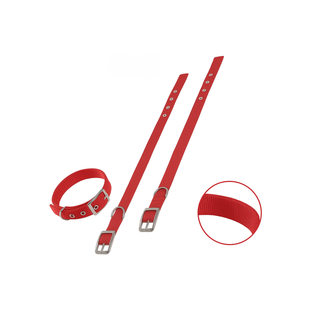 Pappet Περιλαίμιο νάυλον διπλό 30mm x 65cm κόκκινο