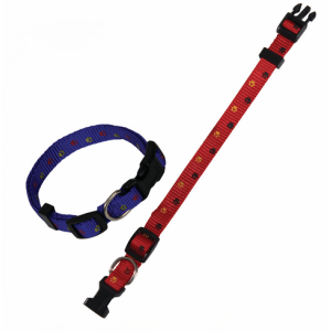 Pappet Περιλαίμιο νάυλον ρυθμιζόμενο με σχέδιο 10mm x 20-35cm κόκκινο