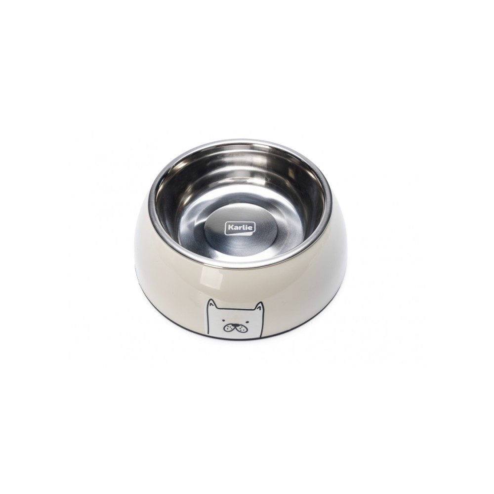 Karlie Μπολ Σκύλου Elize ανοιχτό γκρι 900ml