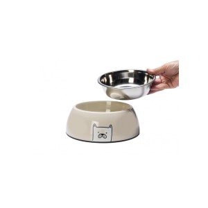 Karlie Μπολ Σκύλου Elize ανοιχτό γκρι 900ml