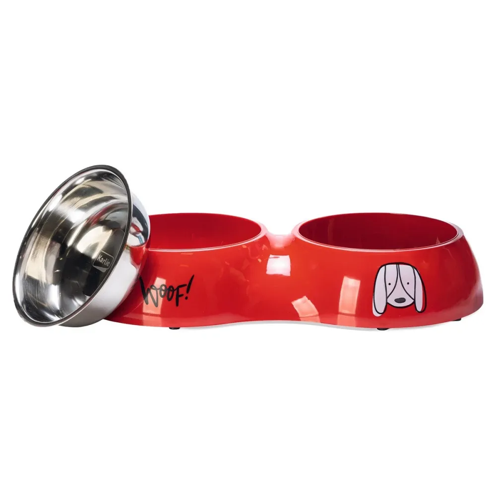 Karlie Σετ Φαγητού για Σκύλους Jairo κόκκινο 2x 480ml