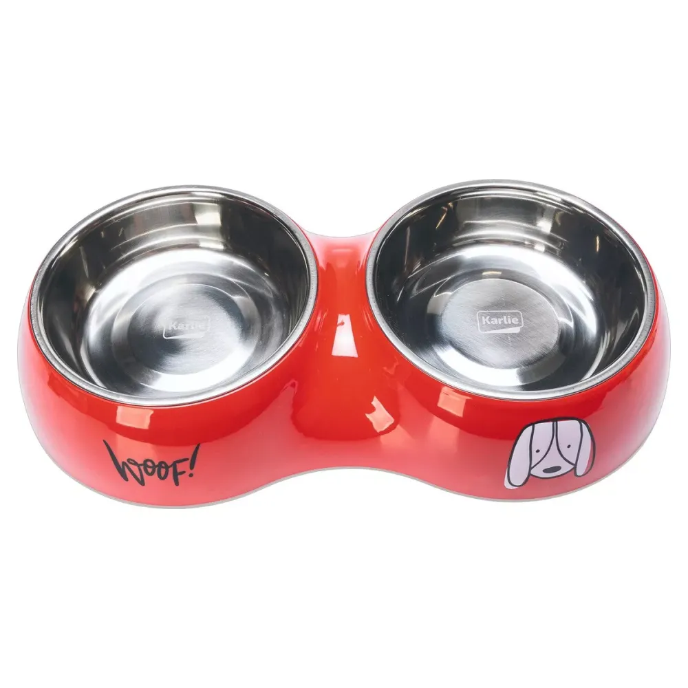 Karlie Σετ Φαγητού για Σκύλους Jairo κόκκινο 2x 480ml