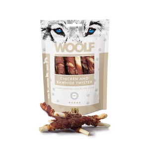 Woolf Chicken and Rawhide Twister 100gr