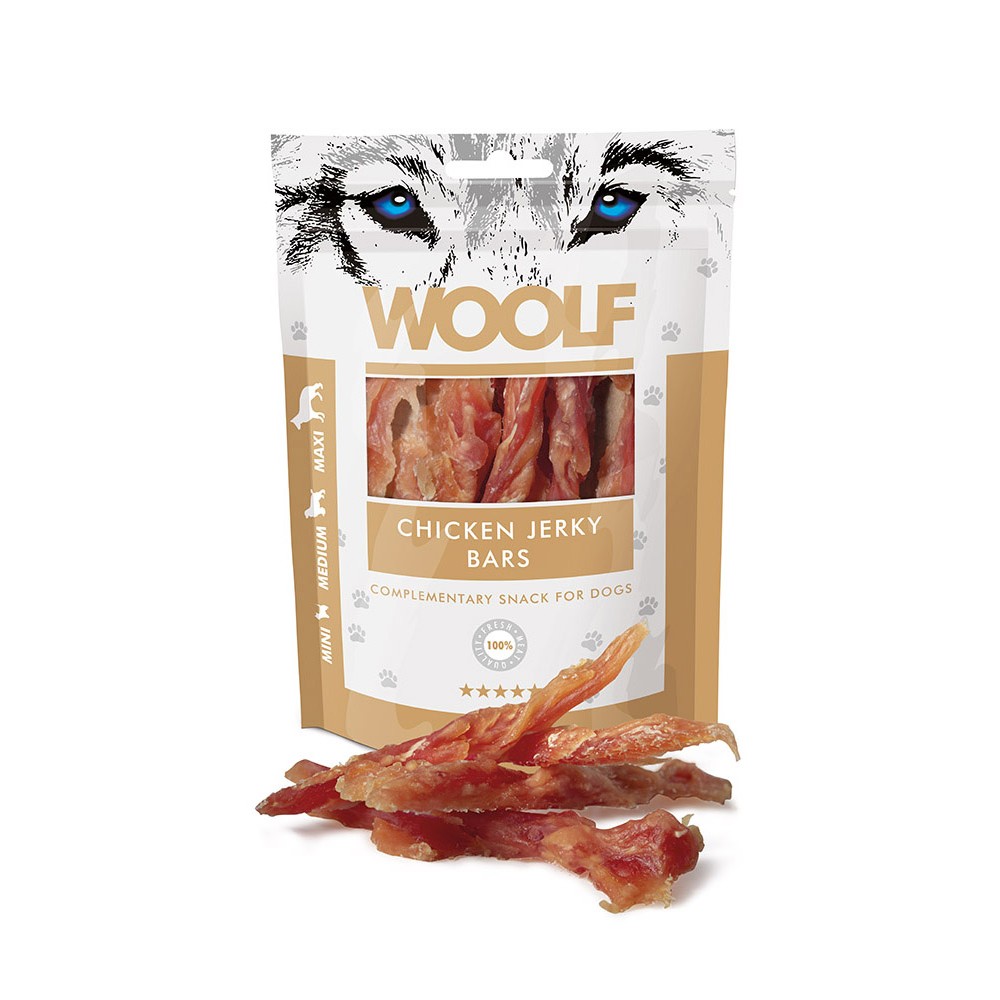 Woolf Chicken Jerky Bars 100gr Woolf Chicken Jerky Bars 100gr