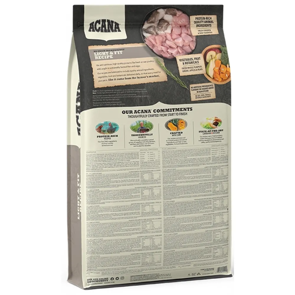 Acana Light & Fit για υποστήριξη υγιούς σωματικού βάρους για ενήλικους σκύλους 2kg
